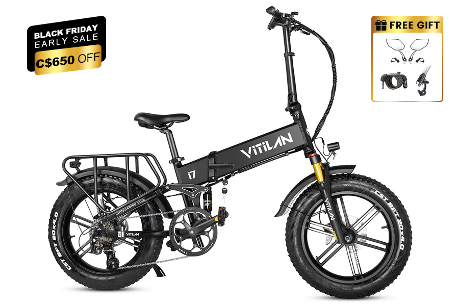 I7 Pro Folding Full Suspension Electric Bike - Main Image