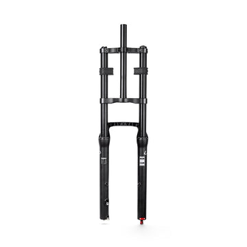 T7 upgrade Aluminum double-shoulder pneumatic front fork with travel up to 100mm