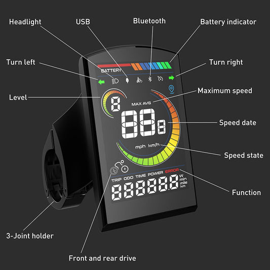 926 Intelligent colour LCD display for e-bikes