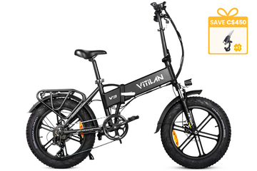 V3 2.0 Folding Fat Tires Adult All Terrain Electric Bike