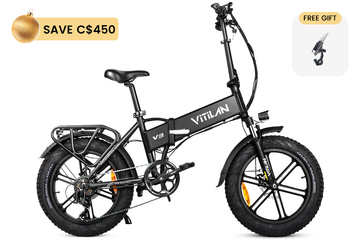 V3 2.0 Folding Fat Tires Adult All Terrain Electric Bike